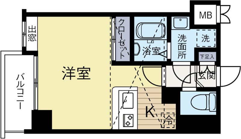 アクアシティ大濠公園 503号室 間取り