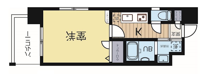 エンクレスト薬院 903号室 間取り