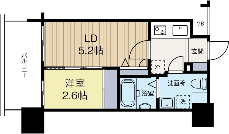 グランフォーレ呉服町 1206号室 間取り