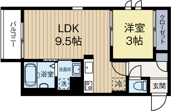 REGALEST 博多駅南 103号室 間取り