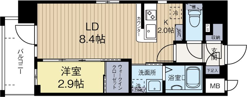 ネストピア博多駅前3 502号室 間取り