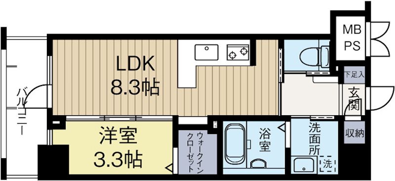 ネストピア博多シティ 604号室 間取り