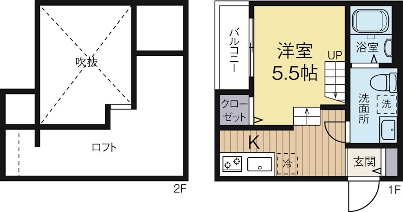 エテルネ住吉 201号室 間取り