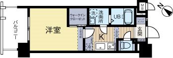エンクレスト博多駅東 608号室 間取り