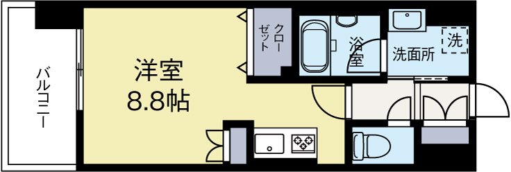 ランディックK320 505号室 間取り
