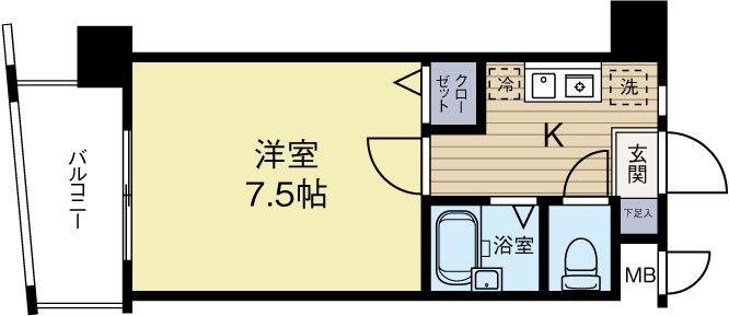 奈良屋グロリアス 507号室 間取り