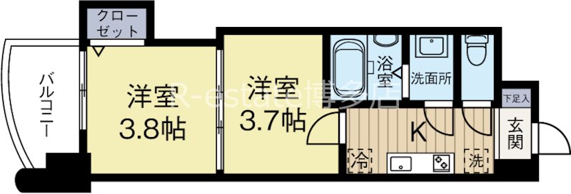 アリビオ博多駅北 間取り図