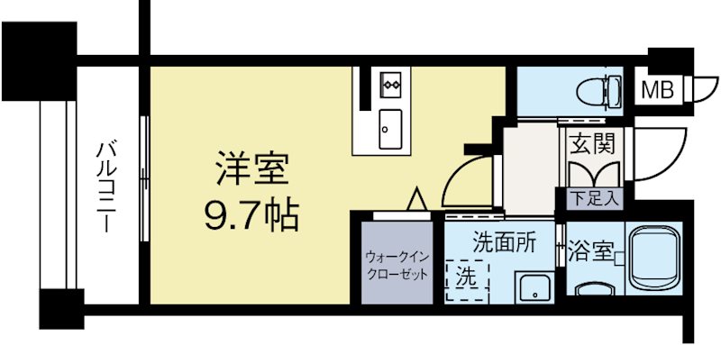 エンクレスト呉服町 708号室 間取り