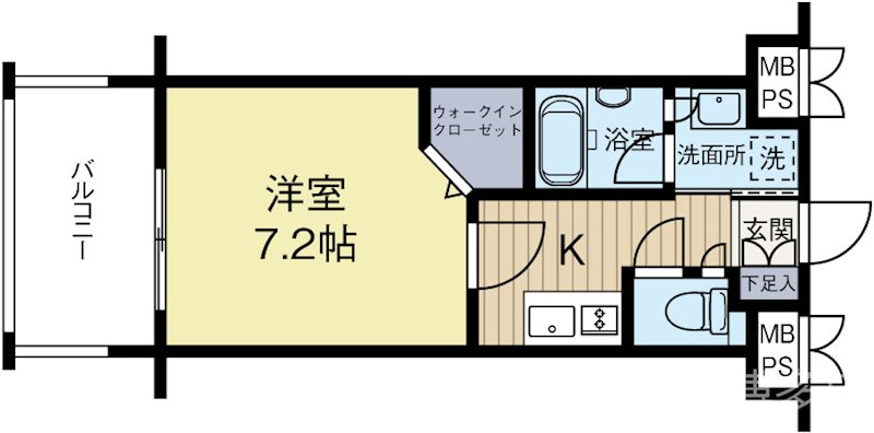 エンクレスト大博通りAPEX 1204号室 間取り