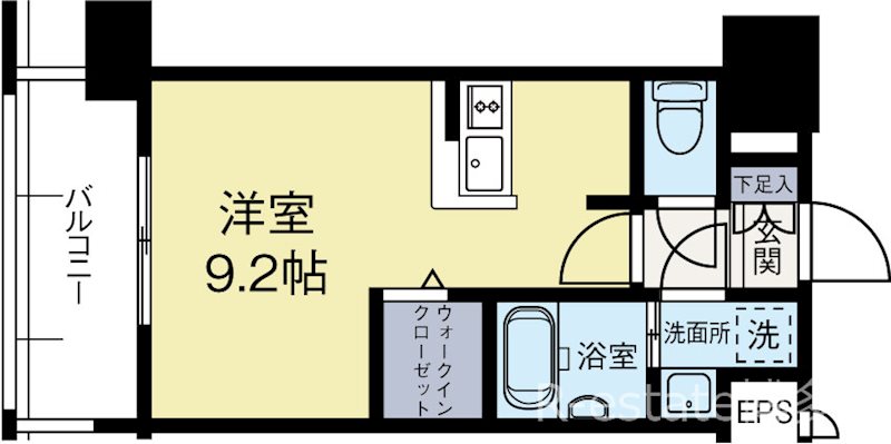 エンクレスト天神LARK 813号室 間取り