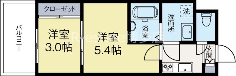 ヴィーダ博多 1004号室 間取り