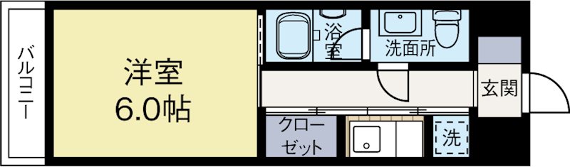 スパークリングタワー西門橋 402号室 間取り