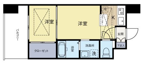 エステートモア天神 208号室 間取り