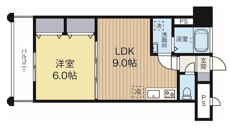 ロイヤル神屋71 604号室 間取り