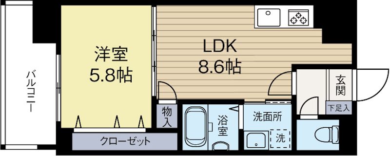 Pond Mum HAKATA 902号室 間取り