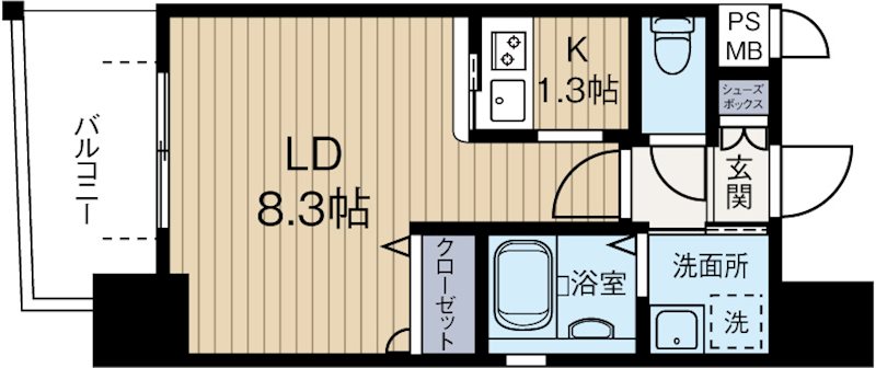 エンクレストwith天神東 1004号室 間取り