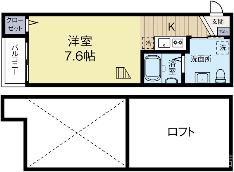 Belta美野島 201号室 間取り