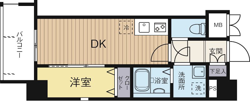イクシオン美野島 203号室 間取り