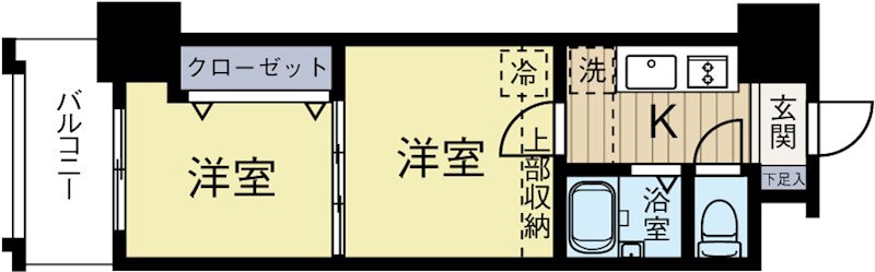 No.40PROJECT2100博多駅前 616号室 間取り