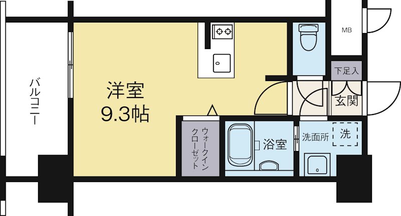 エンクレスト天神LINK 602号室 間取り