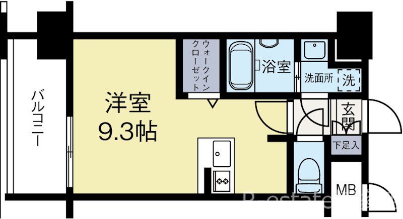 エンクレスト天神LINK 408号室 間取り