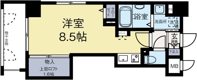 ラフォーレ天神南 701号室 間取り