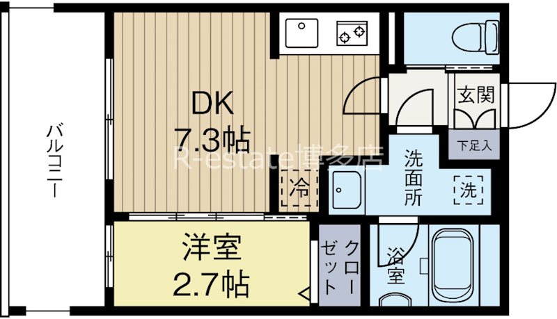 ヴィラージュ博多ステーション 903号室 間取り