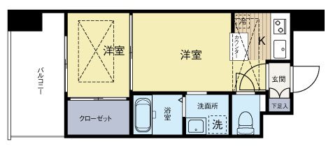 エステートモア天神 913号室 間取り