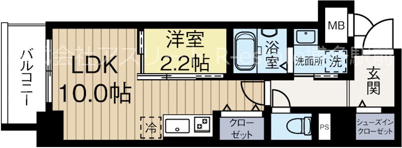 ライフプラン赤坂 801号室 間取り