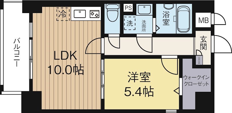 カーサビアンカ西公園 801号室 間取り