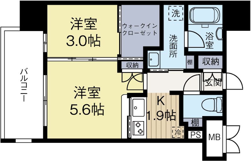 エンクレスト天神AVANT 508号室 間取り