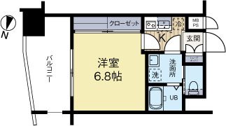 サヴォイマキシマイズ博多ステーション 509号室 間取り