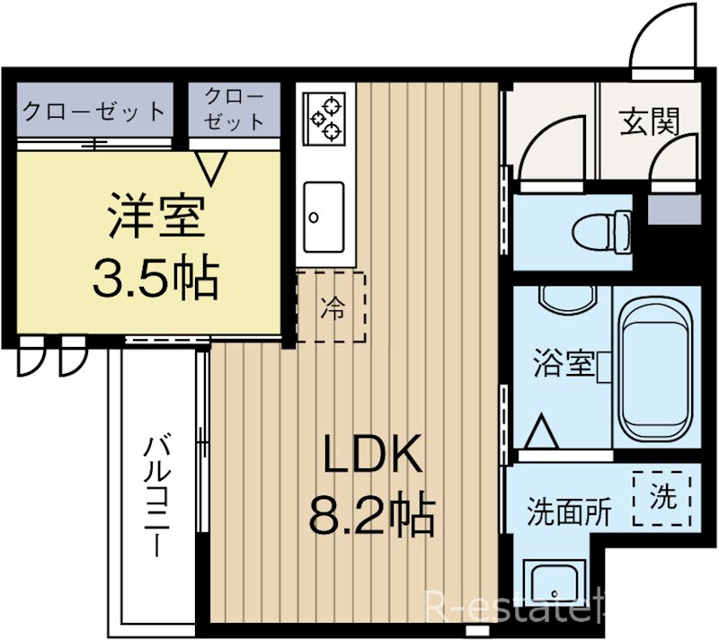 Grandticサンメゾン博多1 101号室 間取り