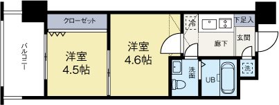 No46Vプロジェクト2100天神 1111号室 間取り