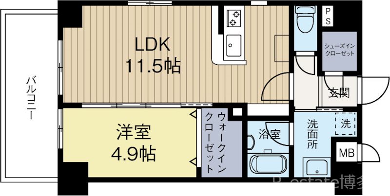 プレスタイル博多駅南 901号室 間取り