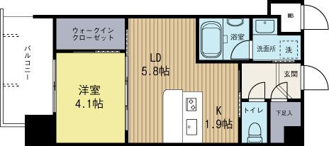 アルファシオベイス博多 506号室 間取り