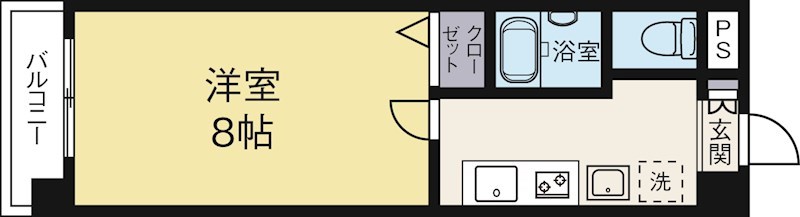 フローラルＡ博多 502号室 間取り