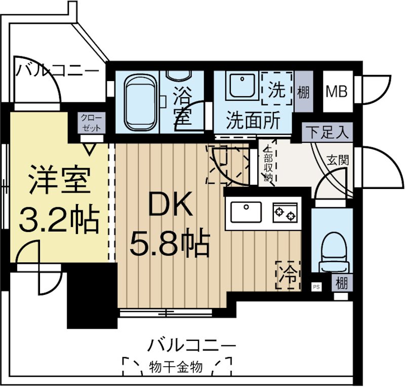 アクタス薬院2 901号室 間取り