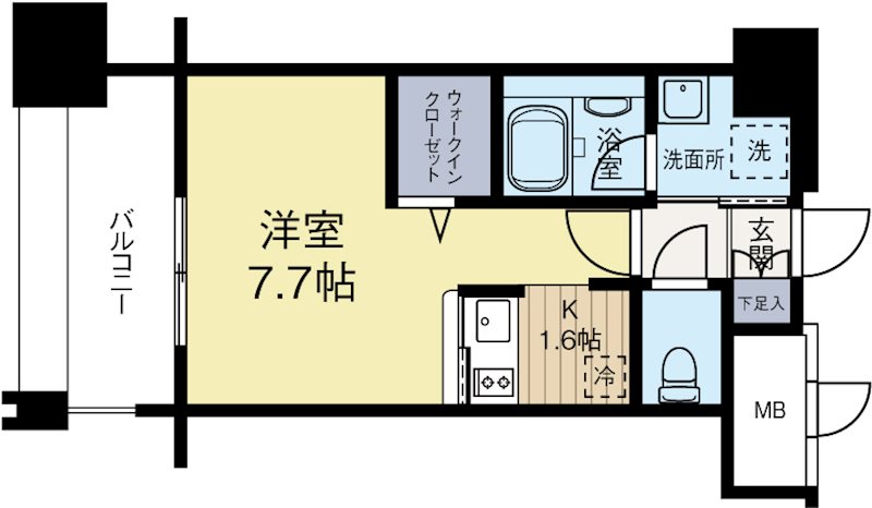 エンクレスト博多STYLE 738号室 間取り