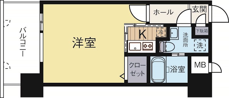 エステートモア天神ワーフ 913号室 間取り