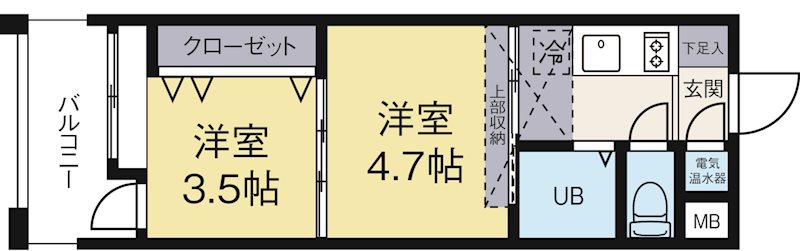 No54WesPROJECT博多駅南 1105号室 間取り