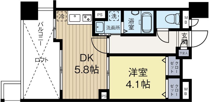 QREST博多東Ⅰ 402号室 間取り