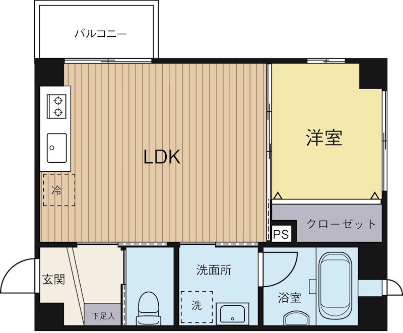 アトラクティ吉塚2 301号室 間取り