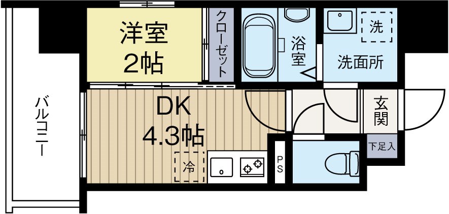 MODERNPALAZZO大濠スクエア 505号室 間取り