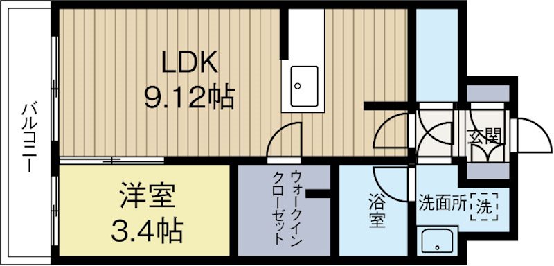 HSK博多ステーション 1002号室 間取り