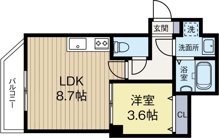 リバティ神屋 803号室 間取り