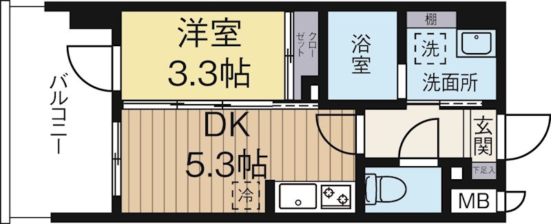 ヴィラージュ天神南ストリート 902号室 間取り