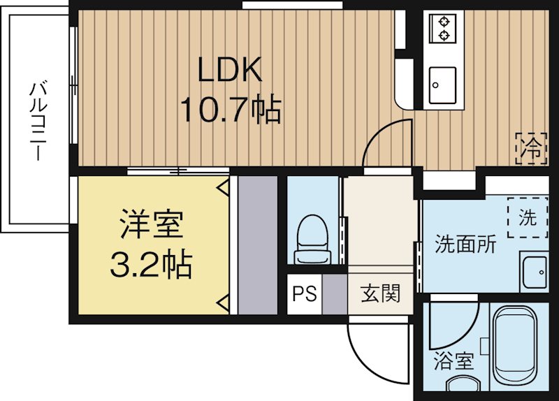 アルバーノ吉塚 301号室 間取り