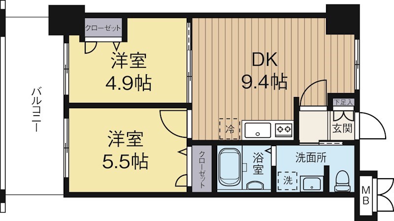 プレスタイル博多EAST 502号室 間取り