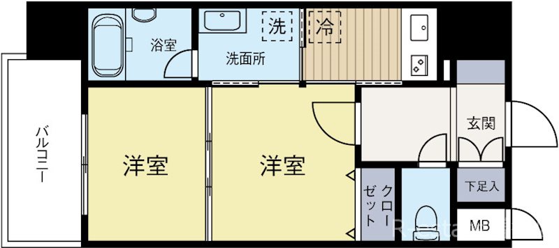 プライムアーバン博多 905号室 間取り